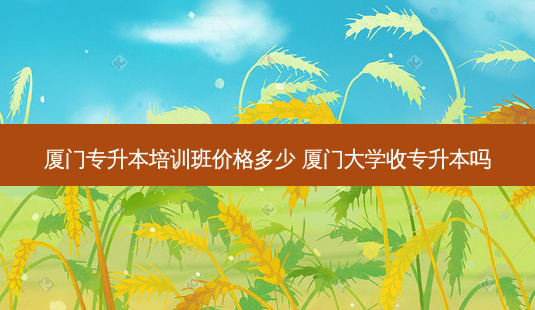 厦门专升本培训班价格多少 厦门大学收专升本吗-第1张图片-天智网 厦门专升本培训班价格多少 厦门大学收专升本吗-第1张图片-天智网
