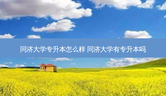 同济大学专升本怎么样 同济大学有专升本吗-第1张图片-天智网 同济大学专升本怎么样 同济大学有专升本吗-第1张图片-天智网