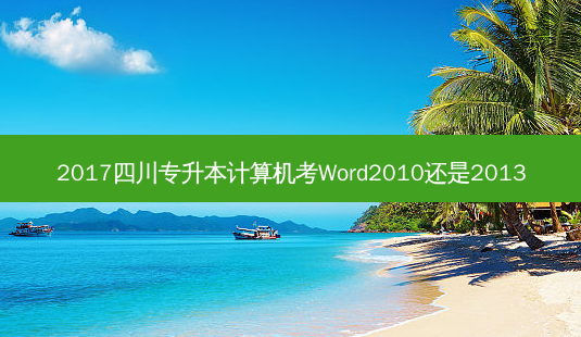 2017四川专升本计算机考Word2010还是2013-第1张图片-汇成专升本网