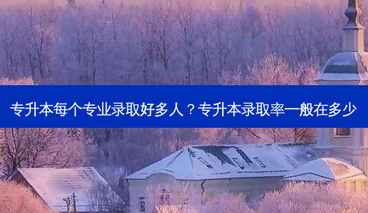 专升本每个专业录取好多人?专升本录取率一般在多少-第1张图片-天智网 专升本每个专业录取好多人?专升本录取率一般在多少-第1张图片-天智网