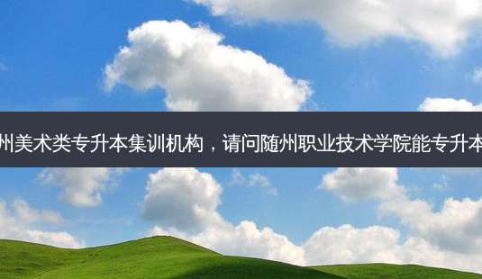 随州美术类专升本集训机构,请问随州职业技术学院能专升本吗-第1张图片-天智网 随州美术类专升本集训机构,请问随州职业技术学院能专升本吗-第1张图片-天智网