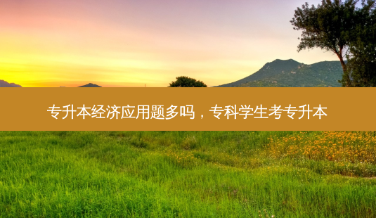 专升本经济应用题多吗,专科学生考专升本-第1张图片-天智网 专升本经济应用题多吗,专科学生考专升本-第1张图片-天智网