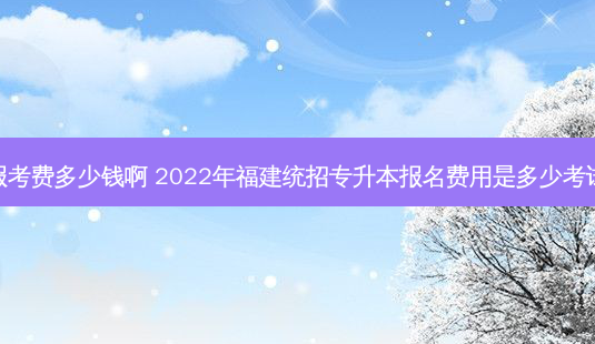 福建专升本报考费多少钱啊 2022年福建统招专升本报名费用是多少考试要花多少钱-第1张图片-天智网 福建专升本报考费多少钱啊 2022年福建统招专升本报名费用是多少考试要花多少钱-第1张图片-天智网