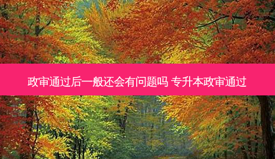 政审通过后一般还会有问题吗 专升本政审通过-第1张图片-天智网 政审通过后一般还会有问题吗 专升本政审通过-第1张图片-天智网
