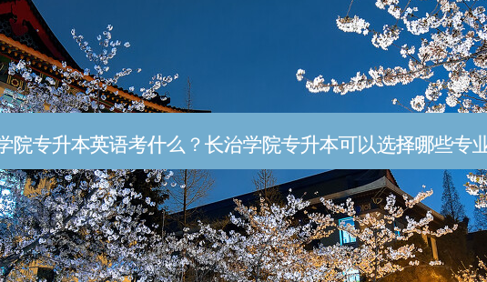 长治学院专升本英语考什么?长治学院专升本可以选择哪些专业报考-第1张图片-天智网 长治学院专升本英语考什么?长治学院专升本可以选择哪些专业报考-第1张图片-天智网