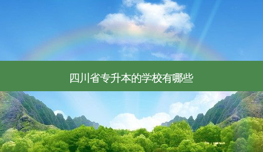 四川省专升本的学校有哪些-第1张图片-天智网 四川省专升本的学校有哪些-第1张图片-天智网