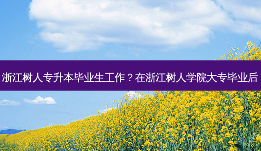 浙江树人专升本毕业生工作?在浙江树人学院大专毕业后-第1张图片-天智网 浙江树人专升本毕业生工作?在浙江树人学院大专毕业后-第1张图片-天智网