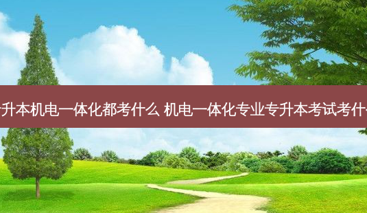 专升本机电一体化都考什么 机电一体化专业专升本考试考什么-第1张图片-天智网 专升本机电一体化都考什么 机电一体化专业专升本考试考什么-第1张图片-天智网