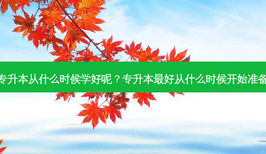 专升本从什么时候学好呢?专升本 *** 好从什么时候开始准备-第1张图片-天智网 专升本从什么时候学好呢?专升本 *** 好从什么时候开始准备-第1张图片-天智网