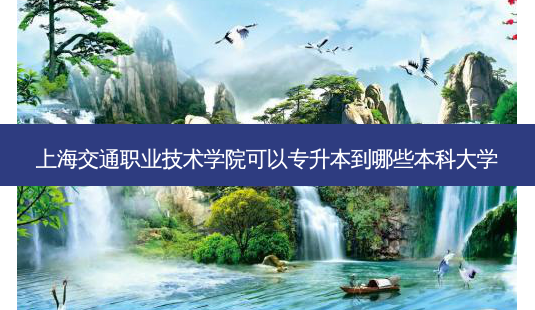 上海交通职业技术学院可以专升本到哪些本科大学-第1张图片-天智网 上海交通职业技术学院可以专升本到哪些本科大学-第1张图片-天智网