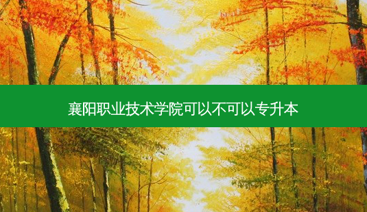 襄阳职业技术学院可以不可以专升本-第1张图片-天智网 襄阳职业技术学院可以不可以专升本-第1张图片-天智网