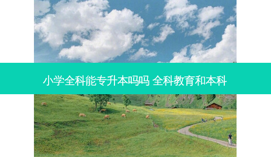 小学全科能专升本吗吗 全科教育和本科-第1张图片-天智网 小学全科能专升本吗吗 全科教育和本科-第1张图片-天智网