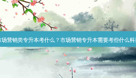 市场营销类专升本考什么？市场营销专升本需要考些什么科目-第1张图片-汇成专升本网