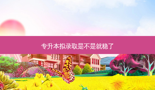 专升本拟录取是不是就稳了-第1张图片-天智网 专升本拟录取是不是就稳了-第1张图片-天智网