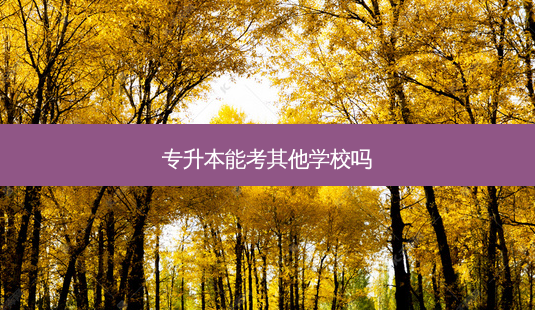 专升本能考其他学校吗-第1张图片-天智网 专升本能考其他学校吗-第1张图片-天智网