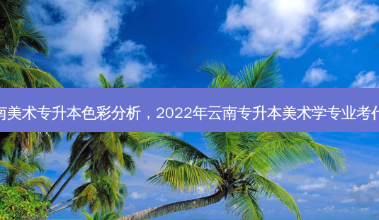 云南美术专升本色彩分析,2022年云南专升本美术学专业考什么-第1张图片-天智网 云南美术专升本色彩分析,2022年云南专升本美术学专业考什么-第1张图片-天智网