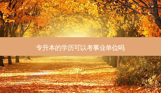 专升本的学历可以考事业单位吗-第1张图片-天智网 专升本的学历可以考事业单位吗-第1张图片-天智网