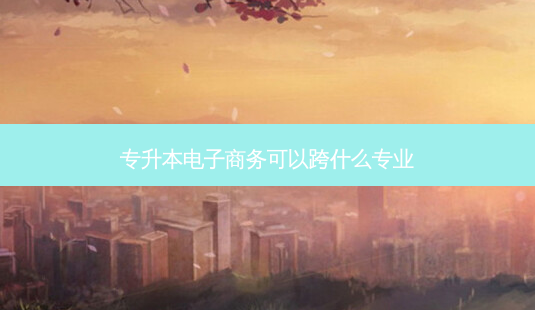 专升本电子商务可以跨什么专业-第1张图片-天智网 专升本电子商务可以跨什么专业-第1张图片-天智网