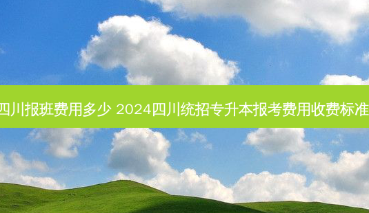 专升本四川报班费用多少 2024四川统招专升本报考费用收费标准：80元-第1张图片-汇成专升本网