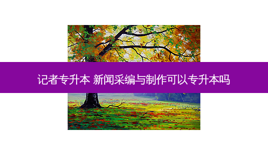 记者专升本 新闻采编与 *** 可以专升本吗-第1张图片-天智网 记者专升本 新闻采编与 *** 可以专升本吗-第1张图片-天智网