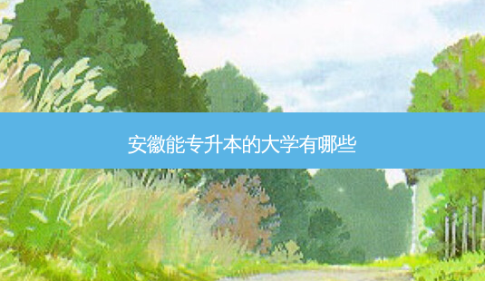 安徽能专升本的大学有哪些-第1张图片-天智网 安徽能专升本的大学有哪些-第1张图片-天智网