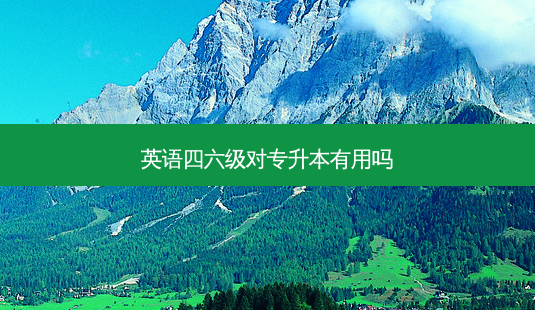 英语四六级对专升本有用吗-第1张图片-天智网 英语四六级对专升本有用吗-第1张图片-天智网