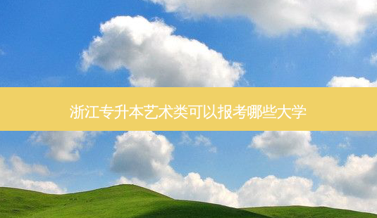 浙江专升本艺术类可以报考哪些大学-第1张图片-天智网 浙江专升本艺术类可以报考哪些大学-第1张图片-天智网