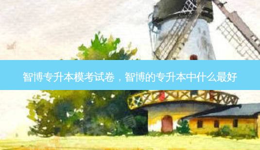 智博专升本模考试卷,智博的专升本中什么 *** 好-第1张图片-天智网 智博专升本模考试卷,智博的专升本中什么 *** 好-第1张图片-天智网