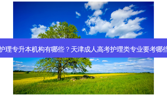 天津护理专升本机构有哪些?天津成人高考护理类专业要考哪些科目-第1张图片-天智网 天津护理专升本机构有哪些?天津成人高考护理类专业要考哪些科目-第1张图片-天智网