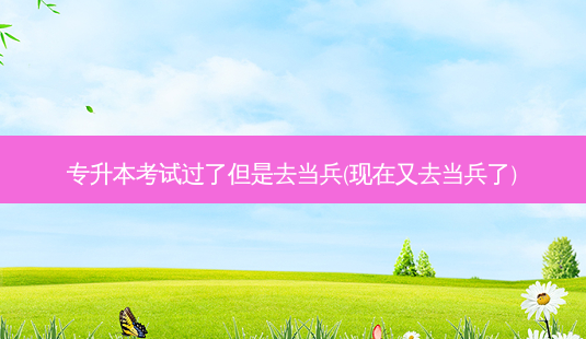 专升本考试过了但是去当兵(现在又去当兵了)-第1张图片-天智网 专升本考试过了但是去当兵(现在又去当兵了)-第1张图片-天智网