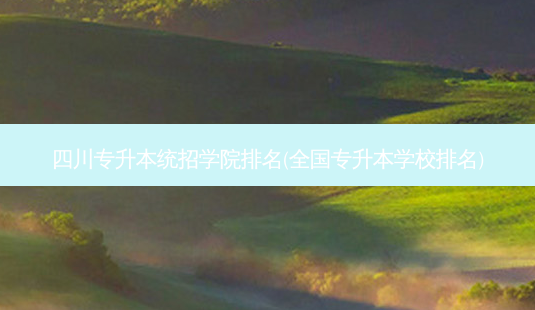四川专升本统招学院排名(全国专升本学校排名)-第1张图片-天智网 四川专升本统招学院排名(全国专升本学校排名)-第1张图片-天智网