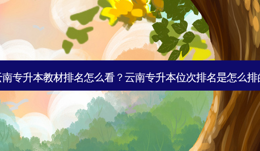 云南专升本教材排名怎么看?云南专升本位次排名是怎么排的-第1张图片-天智网 云南专升本教材排名怎么看?云南专升本位次排名是怎么排的-第1张图片-天智网