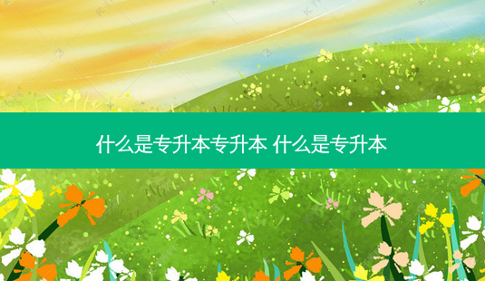 什么是专升本专升本 什么是专升本-第1张图片-天智网 什么是专升本专升本 什么是专升本-第1张图片-天智网