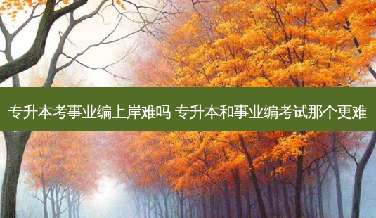 专升本考事业编上岸难吗 专升本和事业编考试那个更难-第1张图片-天智网 专升本考事业编上岸难吗 专升本和事业编考试那个更难-第1张图片-天智网