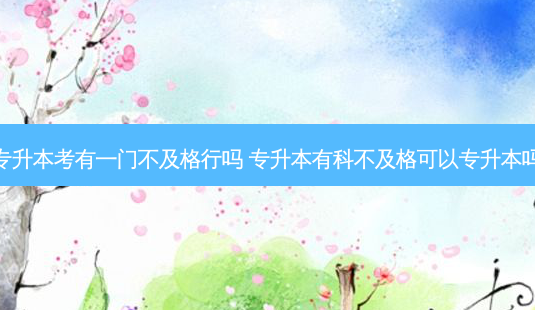 专升本考有一门不及格行吗 专升本有科不及格可以专升本吗-第1张图片-天智网 专升本考有一门不及格行吗 专升本有科不及格可以专升本吗-第1张图片-天智网