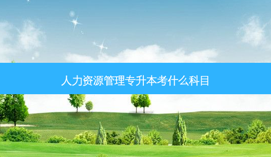 人力资源管理专升本考什么科目-第1张图片-天智网 人力资源管理专升本考什么科目-第1张图片-天智网