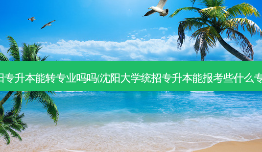 沈阳专升本能转专业吗吗(沈阳大学统招专升本能报考些什么专业)-第1张图片-天智网 沈阳专升本能转专业吗吗(沈阳大学统招专升本能报考些什么专业)-第1张图片-天智网