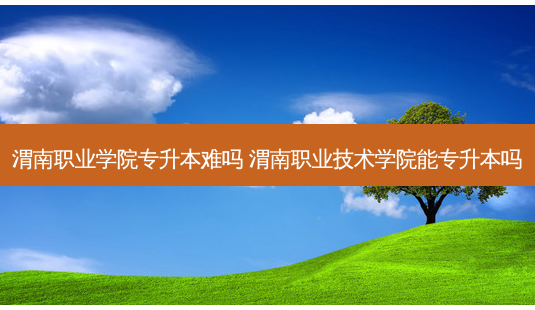 渭南职业学院专升本难吗 渭南职业技术学院能专升本吗-第1张图片-天智网 渭南职业学院专升本难吗 渭南职业技术学院能专升本吗-第1张图片-天智网