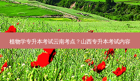植物学专升本考试云南考点?山西专升本考试内容-第1张图片-天智网 植物学专升本考试云南考点?山西专升本考试内容-第1张图片-天智网