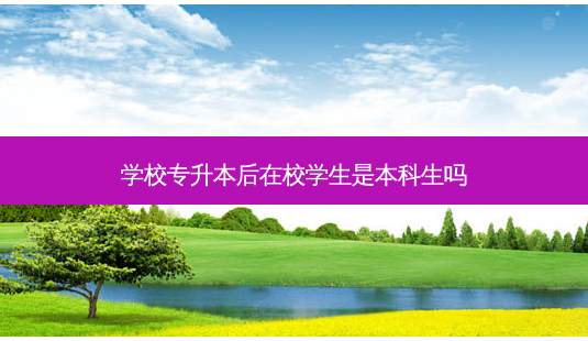 学校专升本后在校学生是本科生吗-第1张图片-天智网 学校专升本后在校学生是本科生吗-第1张图片-天智网