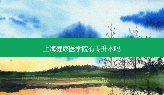上海健康医学院有专升本吗-第1张图片-天智网 上海健康医学院有专升本吗-第1张图片-天智网