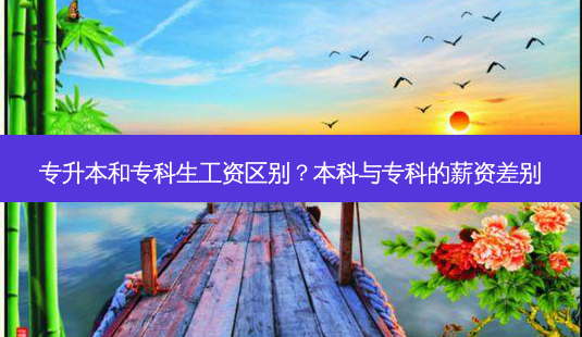 专升本和专科生工资区别?本科与专科的薪资差别-第1张图片-天智网 专升本和专科生工资区别?本科与专科的薪资差别-第1张图片-天智网