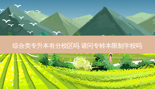综合类专升本有分校区吗 请问专转本限制学校吗-第1张图片-天智网 综合类专升本有分校区吗 请问专转本限制学校吗-第1张图片-天智网