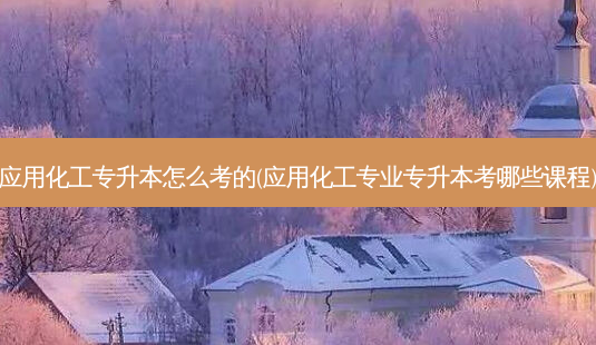 应用化工专升本怎么考的(应用化工专业专升本考哪些课程)-第1张图片-天智网 应用化工专升本怎么考的(应用化工专业专升本考哪些课程)-第1张图片-天智网
