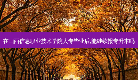 在山西信息职业技术学院大专毕业后,能继续报专升本吗-第1张图片-天智网 在山西信息职业技术学院大专毕业后,能继续报专升本吗-第1张图片-天智网