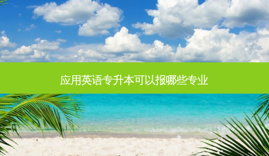 应用英语专升本可以报哪些专业-第1张图片-天智网 应用英语专升本可以报哪些专业-第1张图片-天智网