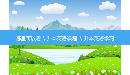 哪里可以看专升本英语课程 专升本英语学习-第1张图片-天智网 哪里可以看专升本英语课程 专升本英语学习-第1张图片-天智网