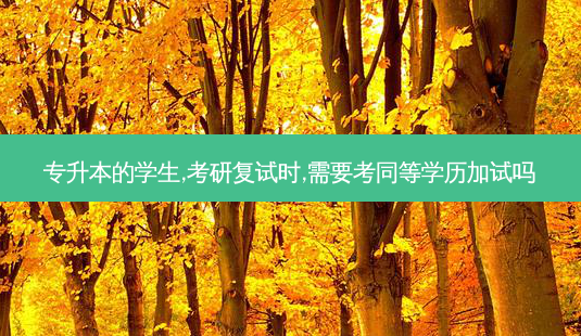 专升本的学生,考研复试时,需要考同等学历加试吗-第1张图片-天智网 专升本的学生,考研复试时,需要考同等学历加试吗-第1张图片-天智网