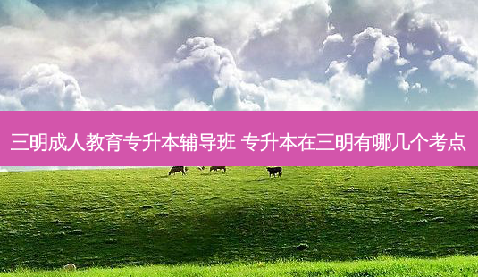 三明成人教育专升本辅导班 专升本在三明有哪几个考点-第1张图片-天智网 三明成人教育专升本辅导班 专升本在三明有哪几个考点-第1张图片-天智网