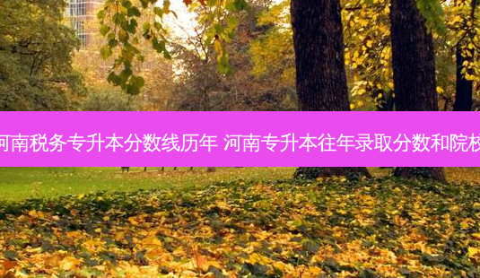 河南税务专升本分数线历年 河南专升本往年录取分数和院校-第1张图片-天智网 河南税务专升本分数线历年 河南专升本往年录取分数和院校-第1张图片-天智网
